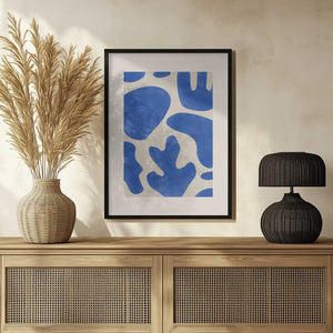 Tablou înramat „Blue Abstractions” de Elena Ristova