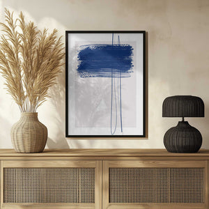 Tablou înramat „Bold Blue Brushstrokes” de Elena Ristova