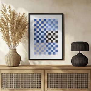 Tablou înramat „Checker Board Blues” de Elena Ristova
