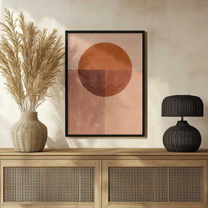 Tablou înramat „Earth Tones Balance” de Elena Ristova
