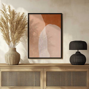 Tablou înramat „Earthy Layers” de Elena Ristova