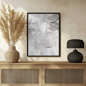 Tablou înramat „Textured Brushstrokes and Layered Neutral Tones” de uplusmestudio