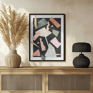 Tablou înramat „Geometric Shapes And Pastel Colors” de Elena Ristova