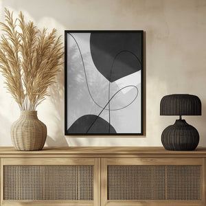 Tablou înramat „Monochrome Flow” de Elena Ristova