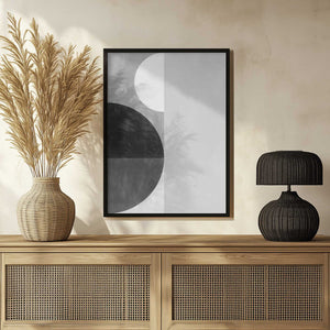 Tablou înramat „Geometric Shapes With A Monochromatic alette” de Elena Ristova