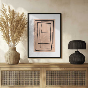 Tablou înramat „Geometric Elegance” de Elena Ristova