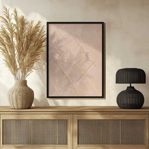 Tablou înramat „Abstract Geometric Art Beige Tones” de Elena Ristova