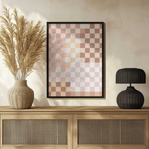 Tablou înramat „Checkerboard Harmony” de Elena Ristova