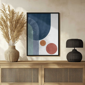 Tablou înramat „Overlapping Circles And Arches” de Elena Ristova