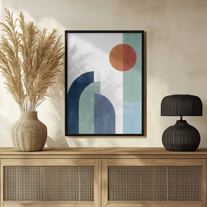 Tablou înramat „Geometric Shapes With A Minimalist Design” de Elena Ristova
