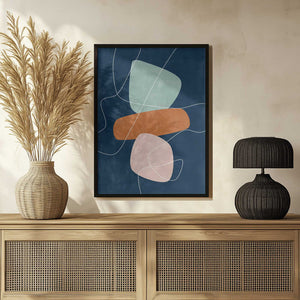 Tablou înramat „Floating Shapes” de Elena Ristova