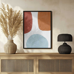 Tablou înramat „Colorful Three Organic Shapes” de Elena Ristova