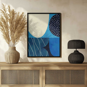 Tablou înramat „Shapes Play3 2blue” de Ana Rut Bre