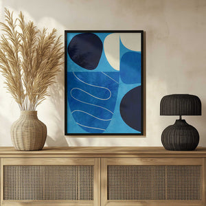 Tablou înramat „Shapes Play3 1blue” de Ana Rut Bre