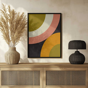 Tablou înramat „Geo Shapes Fall 21 Rounded” de Ana Rut Bre