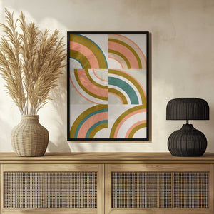 Tablou înramat „Rainbow Suns 10” de Ana Rut Bre