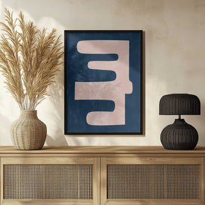 Tablou înramat „Pale Pink Organic Shape” de Elena Ristova