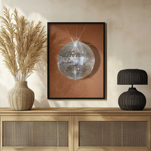 Tablou înramat „Orange Disco Ball” de Samantha Hearn
