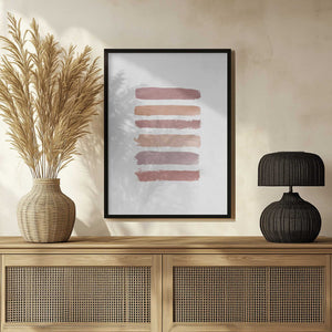 Tablou înramat „Dusty Rose Stripes” de Orara Studio
