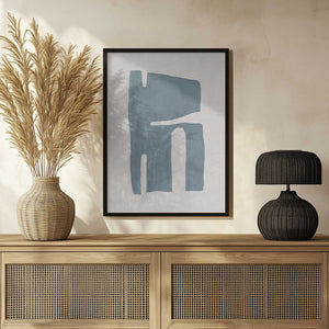 Tablou înramat „Mid Century Blue II” de Orara Studio