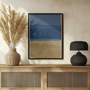 Tablou înramat „Modern Blue and Brown” de Orara Studio