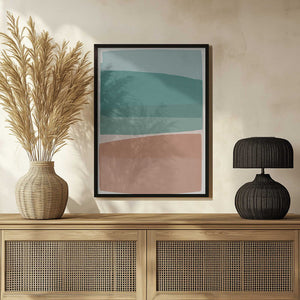 Tablou înramat „Modern Turquoise and Pink” de Orara Studio