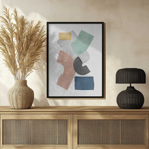 Tablou înramat „Pastel Paint Blocks” de Orara Studio