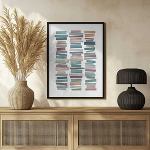 Tablou înramat „Books Pastel” de Orara Studio