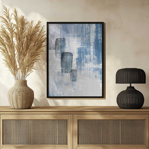 Tablou înramat „Blue Canvas 2” de Sally Ann Moss