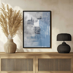 Tablou înramat „Blue Canvas 3” de Sally Ann Moss