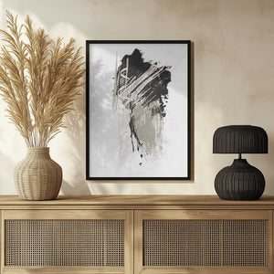 Tablou înramat „Black N Silver 2” de Sally Ann Moss