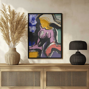 Tablou înramat „Sitting Muse Abstract” de Little Dean