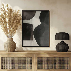 Tablou înramat „Black Abstract Collage” de Little Dean