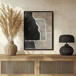 Tablou înramat „Black Abstract Mosaic” de Little Dean