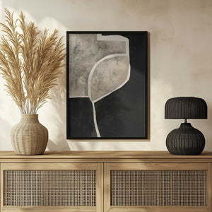 Tablou înramat „Black Abstract Mosaic” de Little Dean