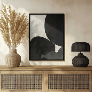 Tablou înramat „Black Abstract With Texture” de Little Dean