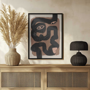 Tablou înramat „Abstract Black Portrait” de Little Dean