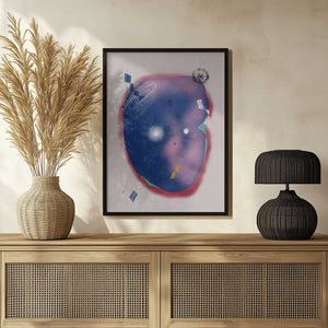 Tablou înramat „Geometric Shapes and a Cosmic Theme” de Little Dean
