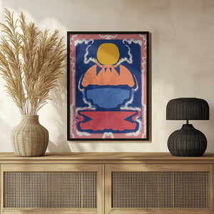Tablou înramat „Bold Geometric Shapes and Vivid Colors” de Little Dean