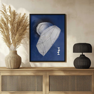 Tablou înramat „Abstract Moonlit Geometrics” de Little Dean