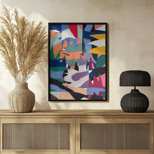 Tablou înramat „Geometrical Cut Out With Ribbons” de Little Dean