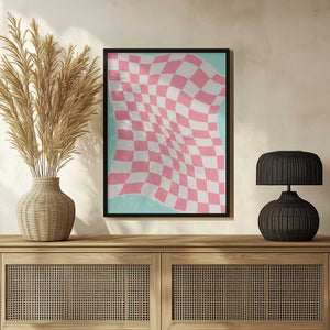 Tablou înramat „Rippled Checkered Wave” de Little Dean