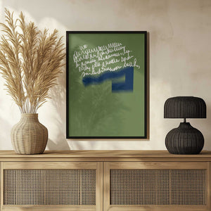 Tablou înramat „Blue and green arrangement 05” de Little Dean