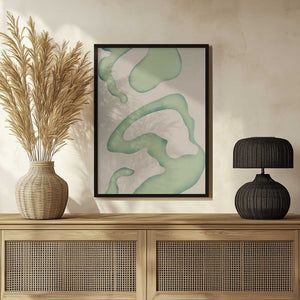 Tablou înramat „Flowing Green Essence” de Little Dean