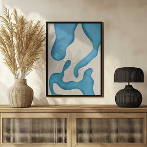 Tablou înramat „Azure Whimsy Flow” de Little Dean