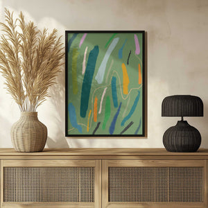 Tablou înramat „Bold Color Brushstrokes” de Little Dean