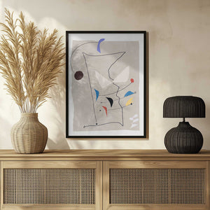 Tablou înramat „Minimalistic Lines and Colorful Shapes” de Little Dean