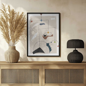 Tablou înramat „Geometric Shapes and Organic Lines” de Little Dean