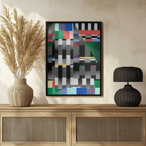Tablou înramat „Glitch abstract artwork 01” de Little Dean