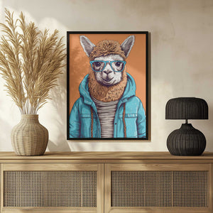 Tablou înramat „Lama 2” de Bilge Paksoylu